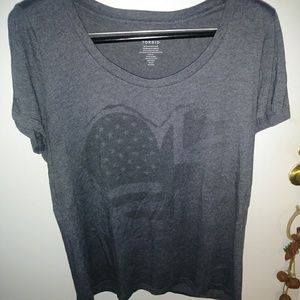 Gray heart t-shirt